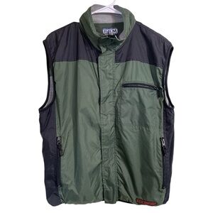Vintage BUM Equipment Vest Green Mesh Nylon Windbreaker Vest Medium / M